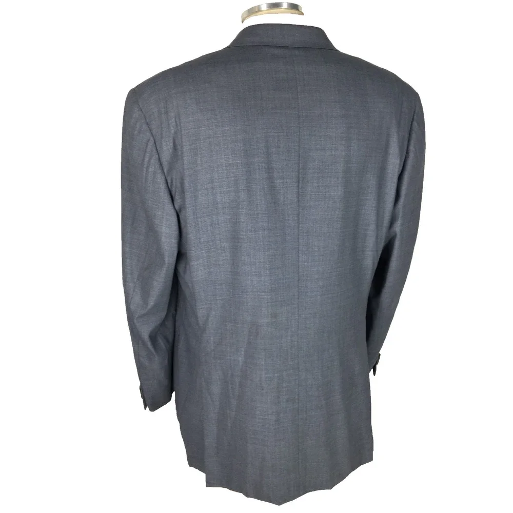44L Canali 1934 Italy Mens 2 Button Wool Blazer Jacket Slate Gray